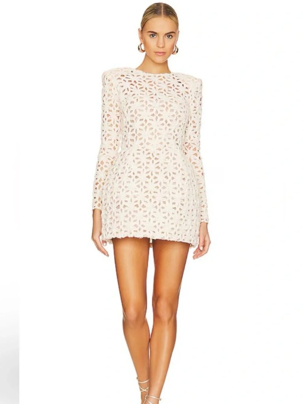 Womens Bronx & Banco Casey Cream Nude (Item- 39) Floral Fit-and-Flare Dress XS